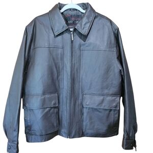 Men's Brown Leather Field Jacket